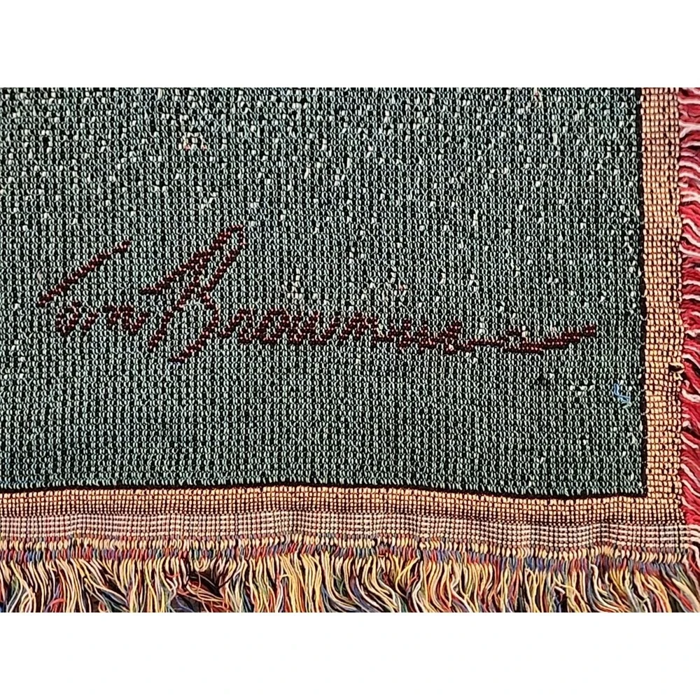 Browning‎ Special Delivery Santa Toys Sparkle Tapestry Woven Throw Afghan USA